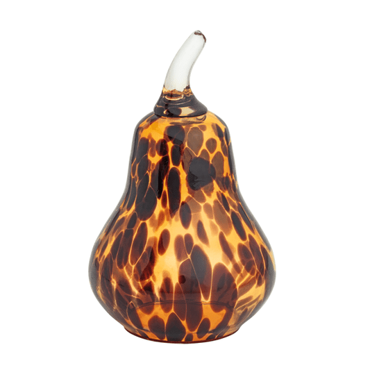 Large Tortoise Glass Pear Sitter