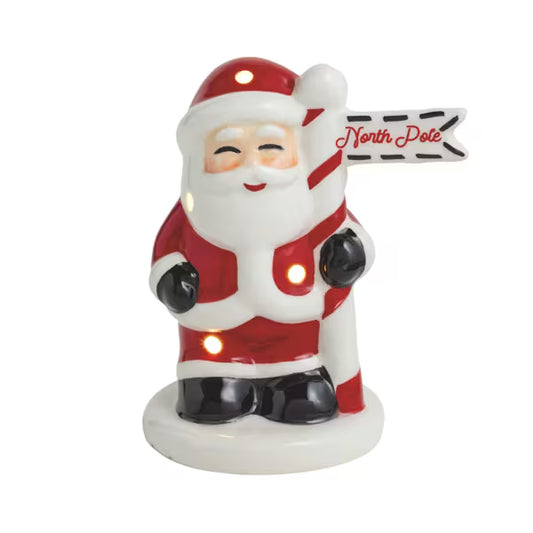 Santa North Pole Light-Up Sitter