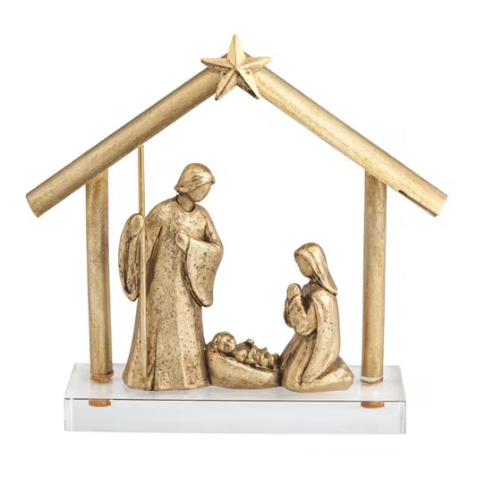 Gold Resin Nativity Display