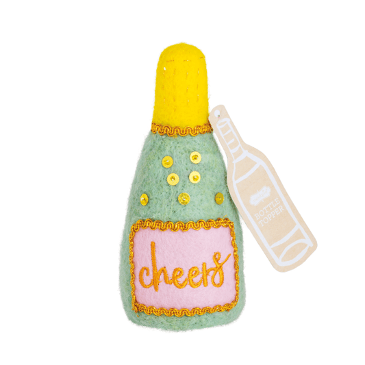 Felt Cheers Bottle Topper