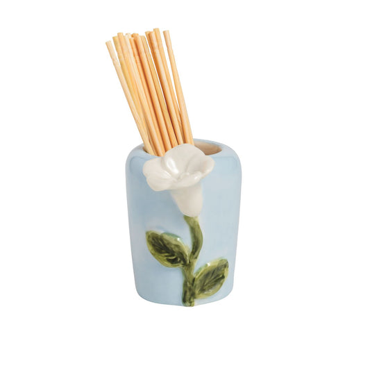 Blue Base Flower Toothpick Caddy Set