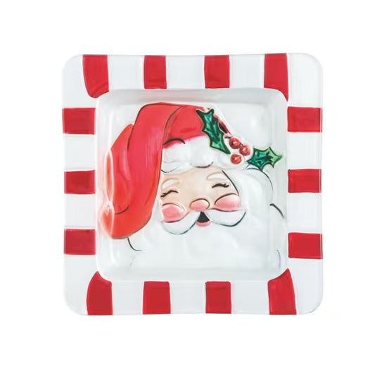 Santa Glass Platter