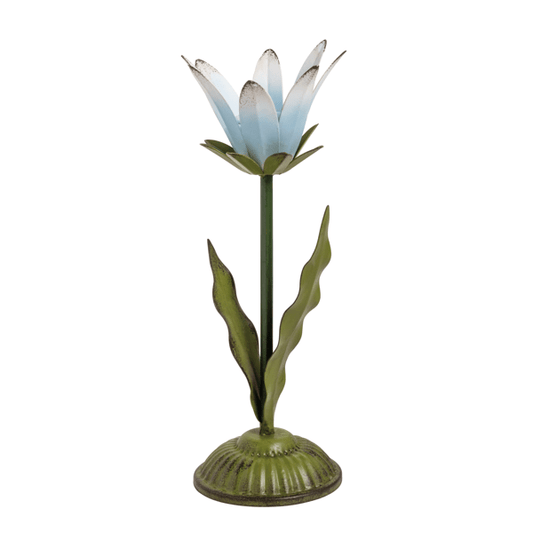 Large Metal Flower Taper Holder