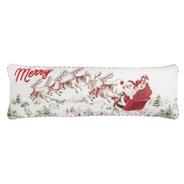 Santa Scene Christmas Pillow