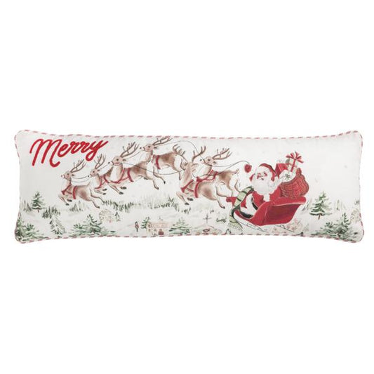 Santa Scene Christmas Pillow