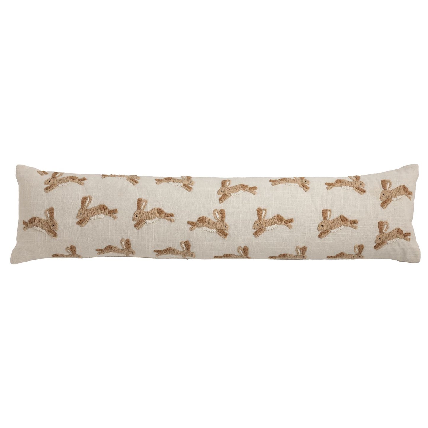 Bunny Embroidery Long Pillow