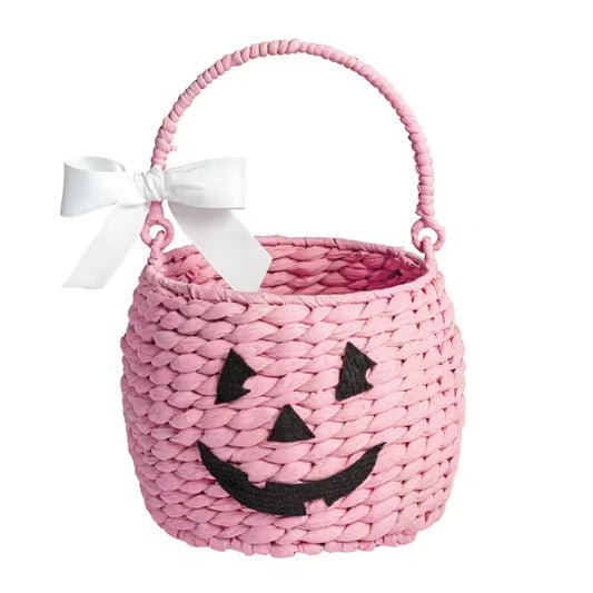 Pink Jack-O-Lantern Treat Basket