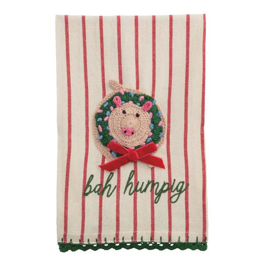 Christmas Pig Towel