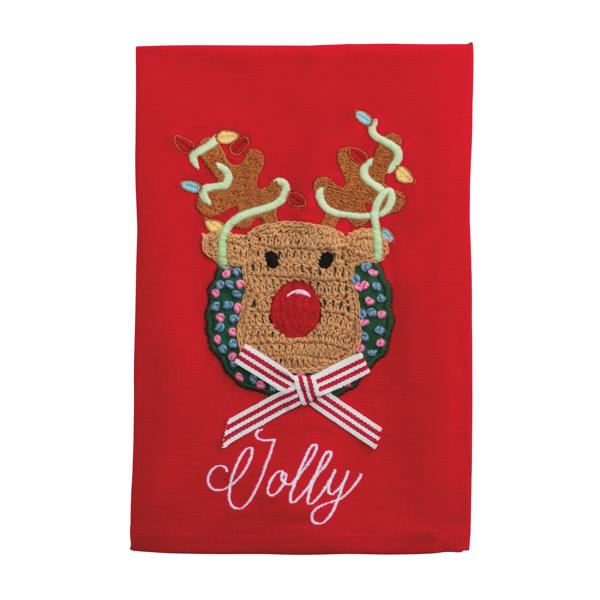 Crochet Reindeer Towel