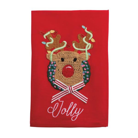 Crochet Reindeer Towel