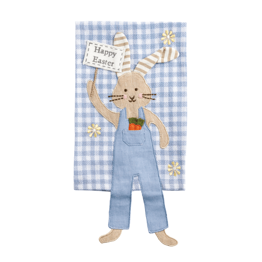 Blue Bunny Dangle Leg Towel