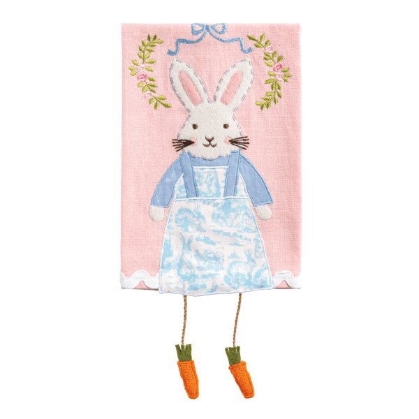 Pink Bunny Dangle Leg Towel