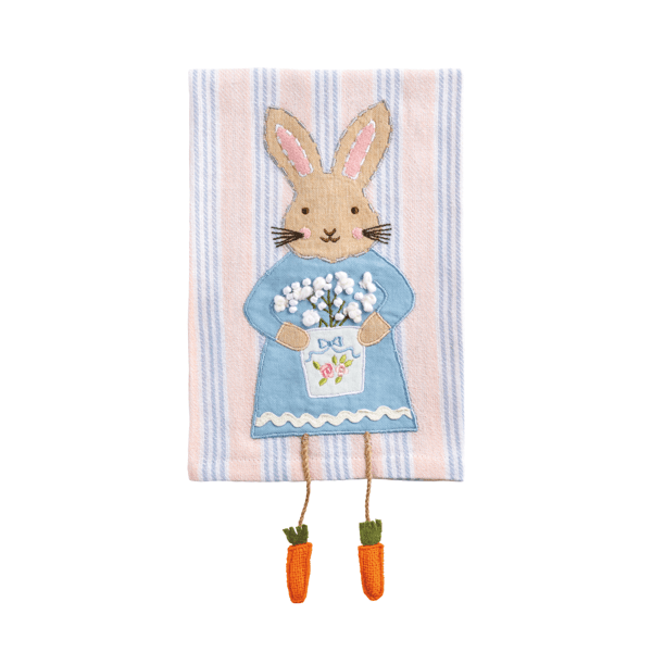 Stripe Bunny Dangle Leg Towel
