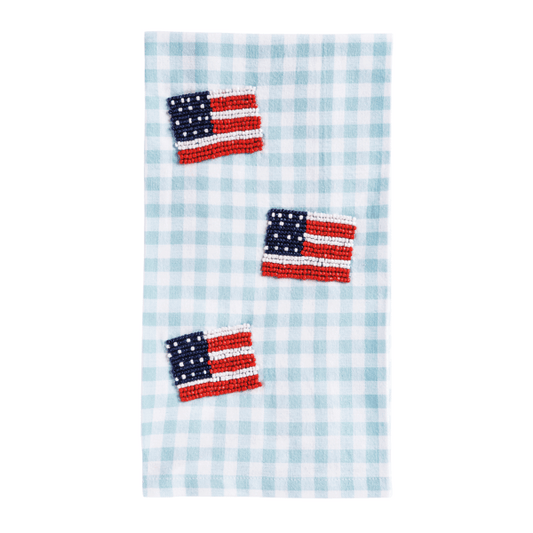 Flag Beaded Americana Towel
