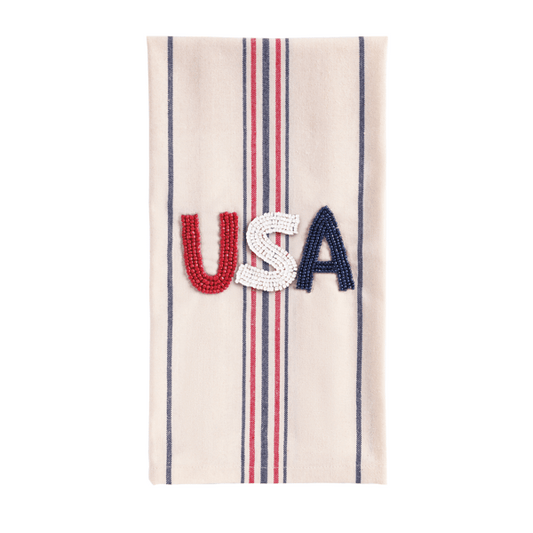 Usa Beaded Americana Towel