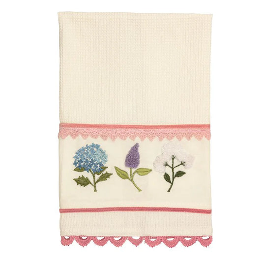 Multi Flower Embroidery Towel