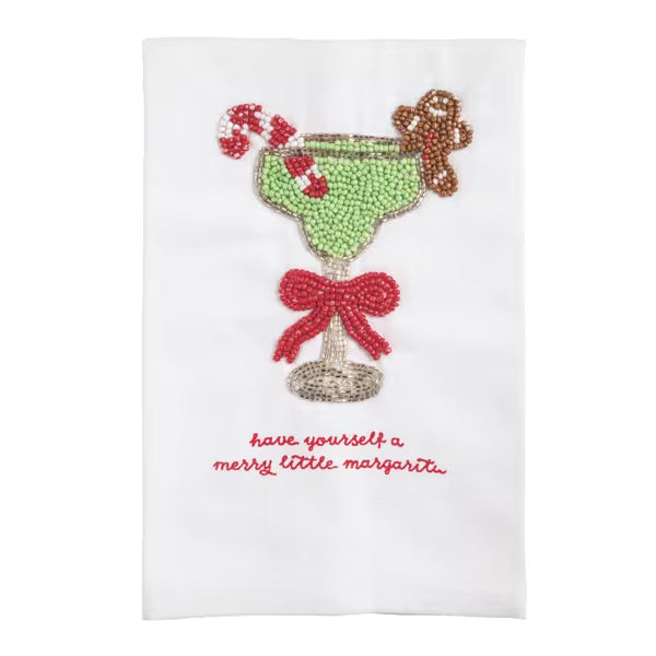 Merry Little Margarita Beaded Towel