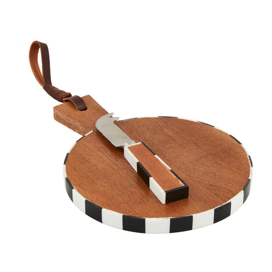 Round Mini Checkered Trim Board Set