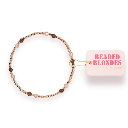 Charlotte Bracelet in Champagne and Mocha