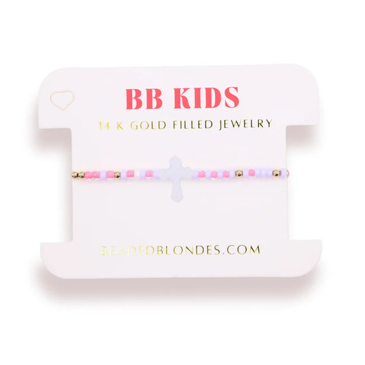 Lilac Cross Bracelet On Color (Kids Size)