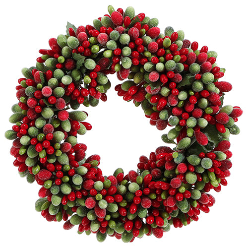 6.5" Beaded Berry Mini Wreath-Candle Ring