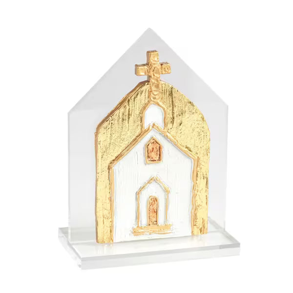 Layered Gold Acrylic Church