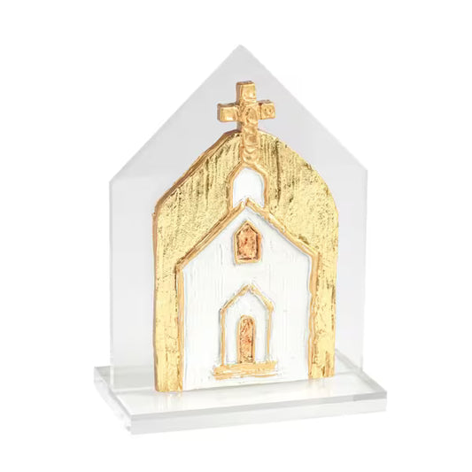 Layered Gold Acrylic Church