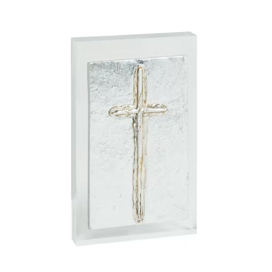 Silver Cross Acrylic Plaque