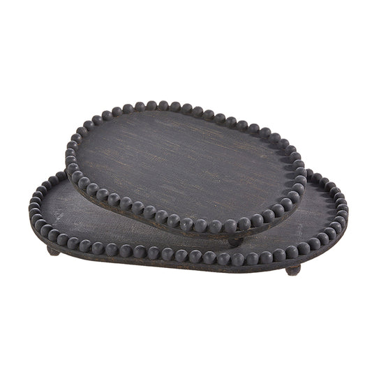 Black Beaded Edge Trays