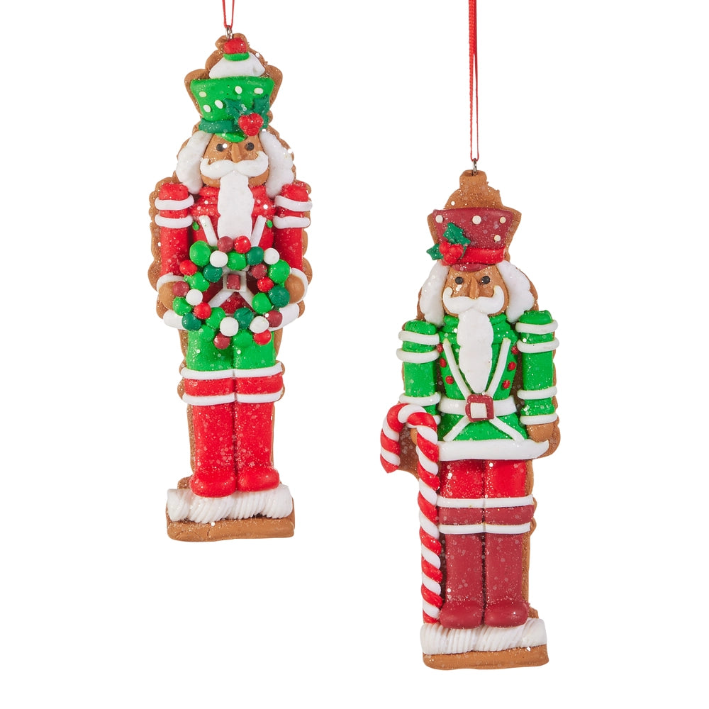 5.75" Christmas Gingerbread Nutcracker Ornament