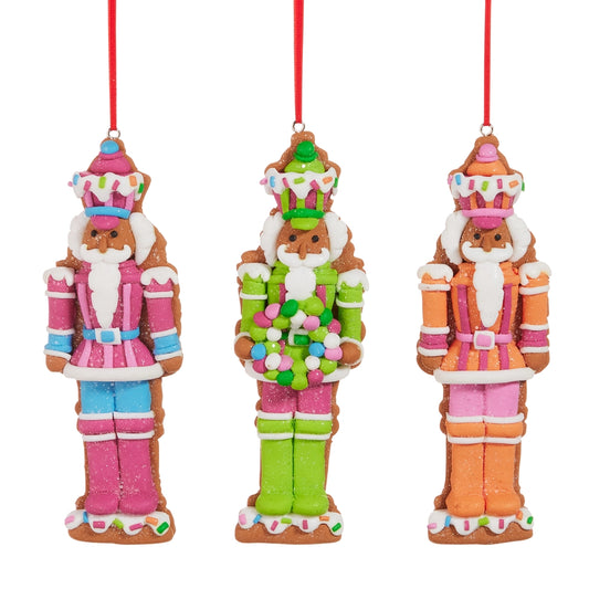 5.75" Vivid Jolly Gingerbread Nutcracker Ornament