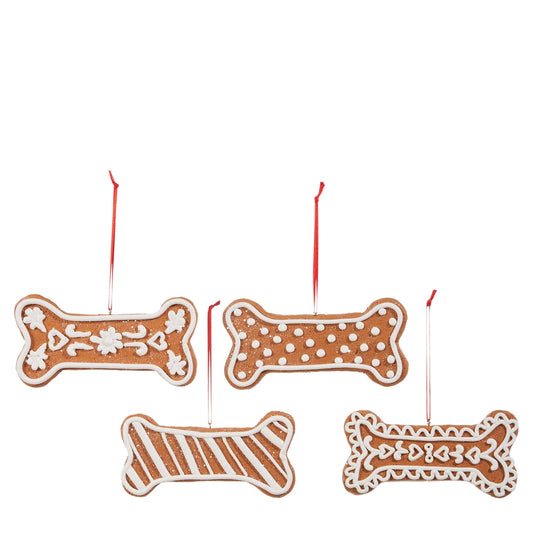 5" Gingerbread Dog Bone Ornament
