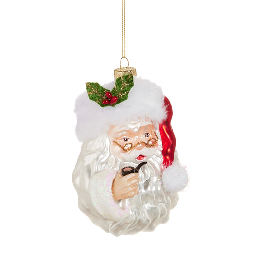 5" Santa with Pipe Ornament