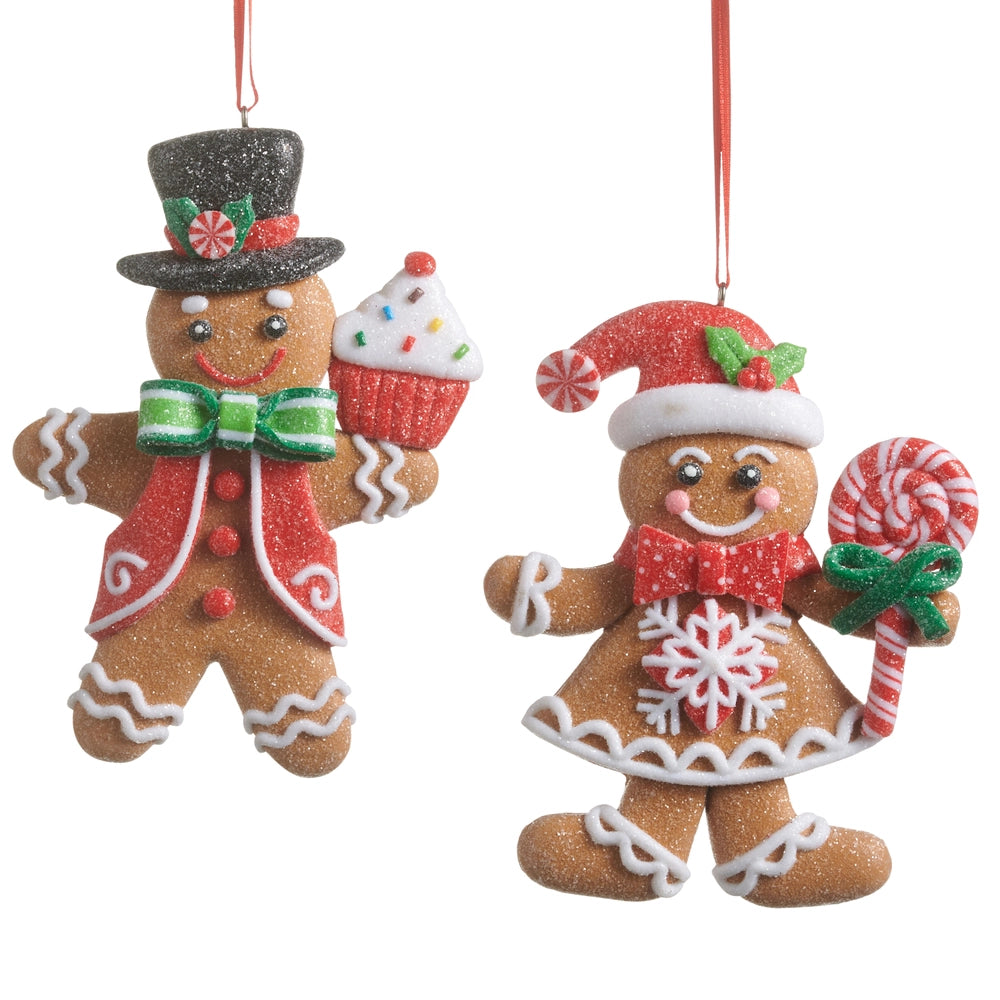 4.75" Sugared Gingerbread Ornament