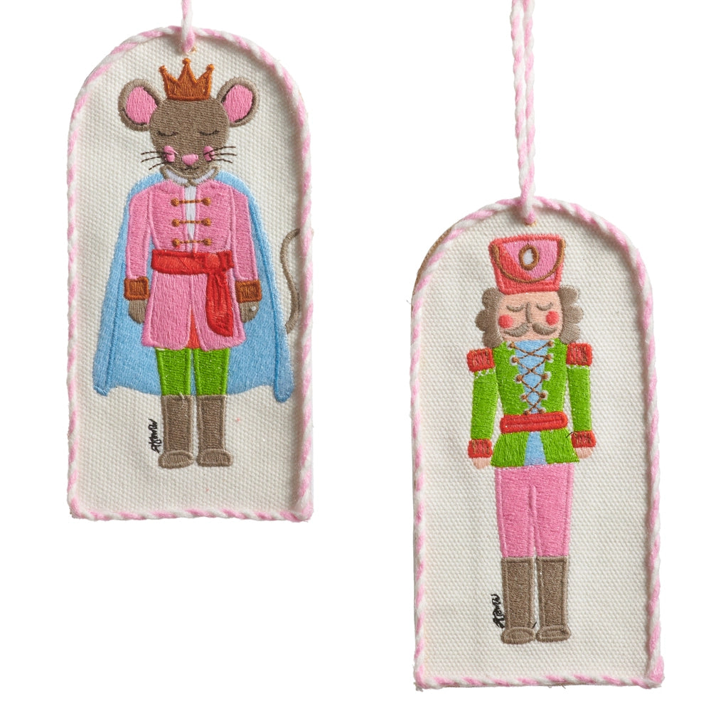 6" Pastel Nutcracker Ballet Needlepoint Ornament