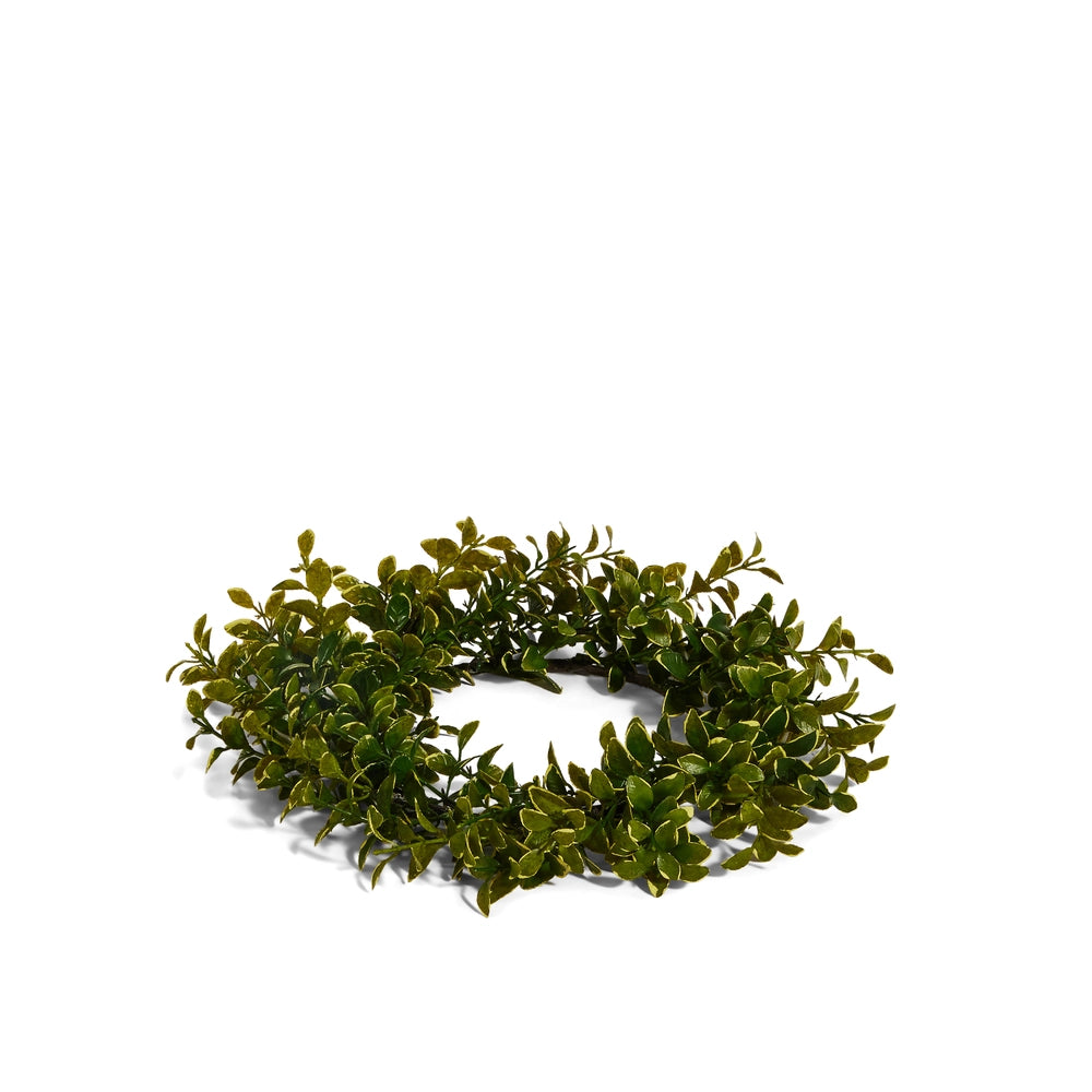 Boxwood Mini Wreath-Candle Ring