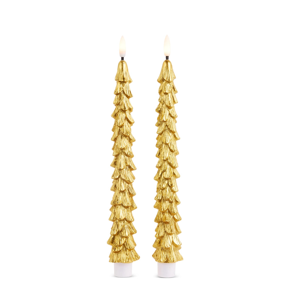 Gold Tree Taper Candles