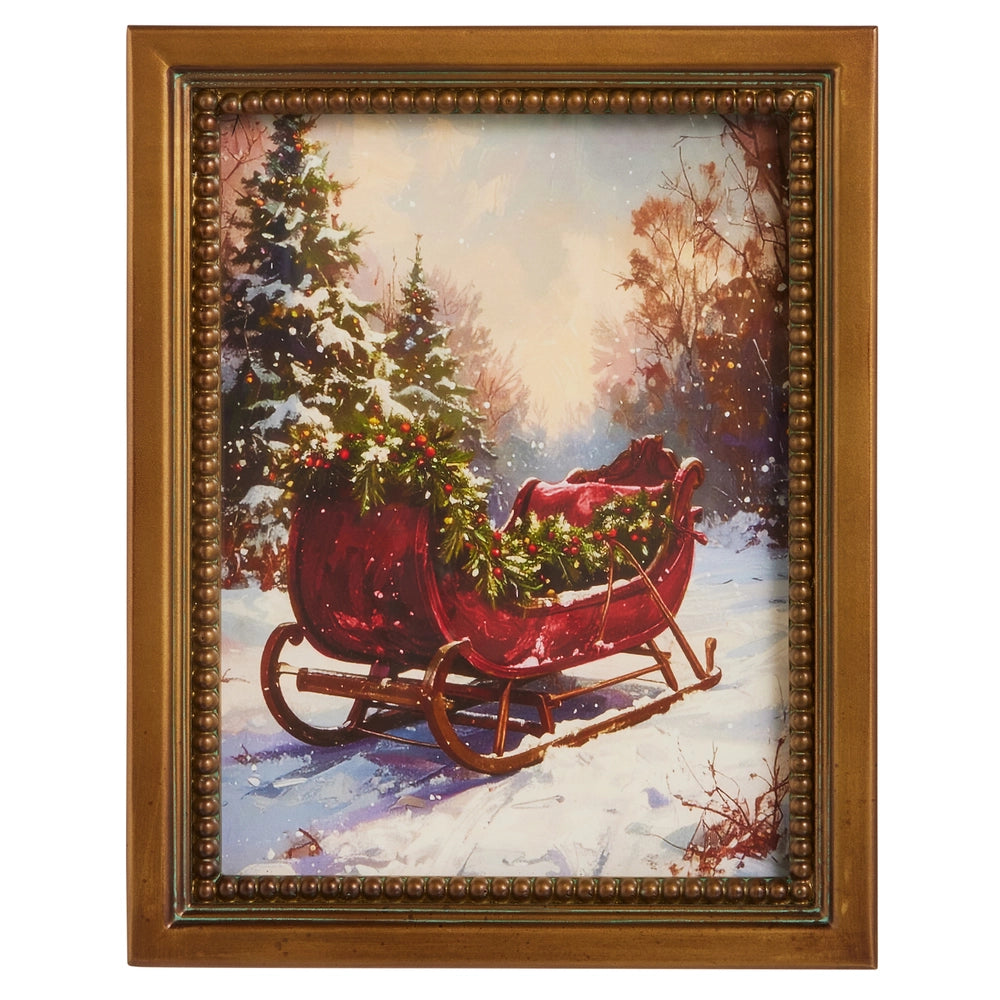 10" Christmas Sleigh Wall Art