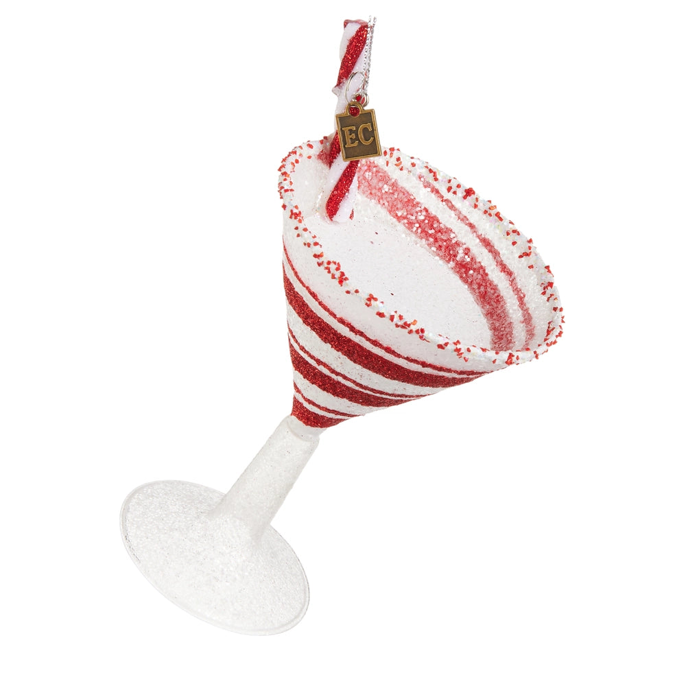 Glitter Pop Peppermint Christmas Cocktail Ornament