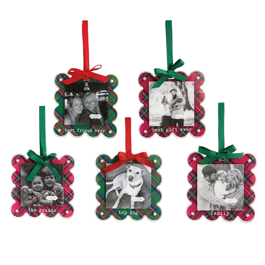 Tartan Photo Ornaments