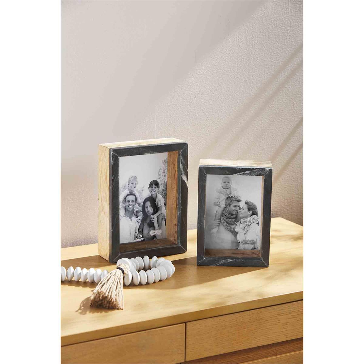 Large Black Marble Block Frame