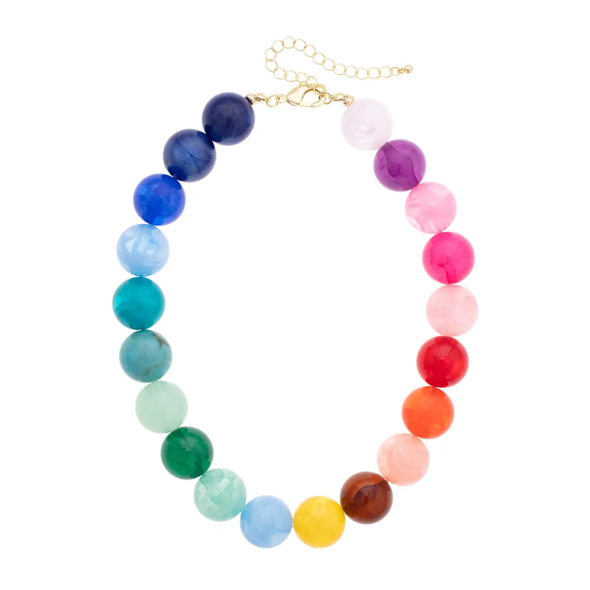Mickey Gumball Beaded Necklace in Rainbow Multi