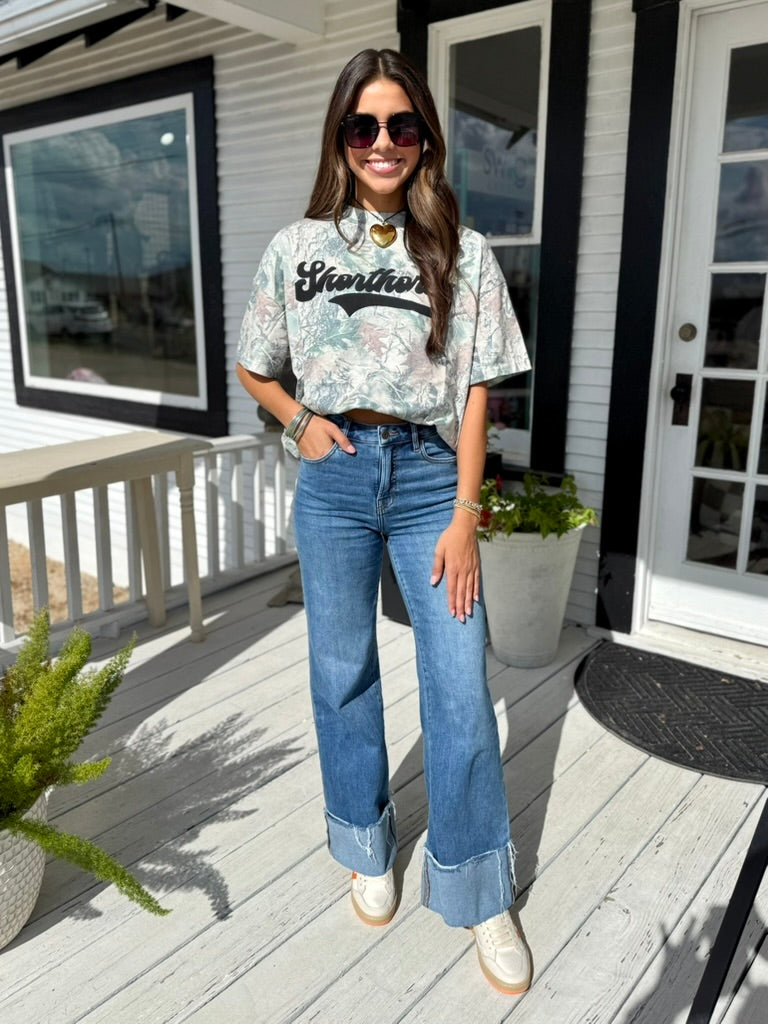 Shorthorns Oversized Camo Tee