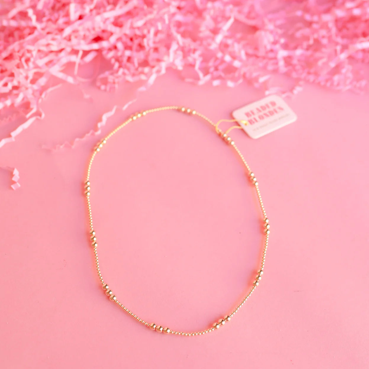 ILY Gold Beaded Necklace | 20"