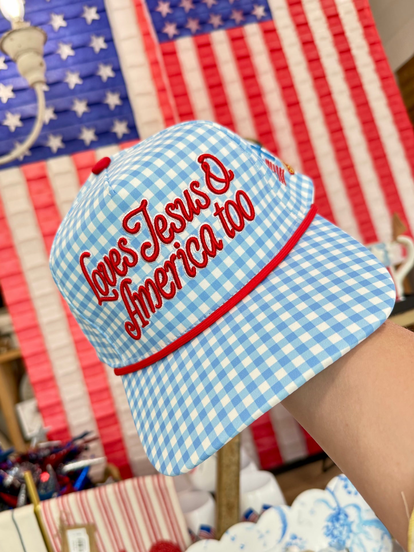 Loves Jesus & America Too Hat