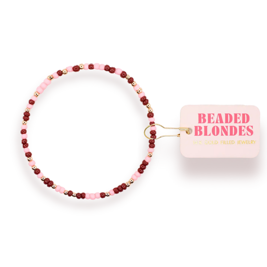 Cranberry Blush Sprinkle Bracelet