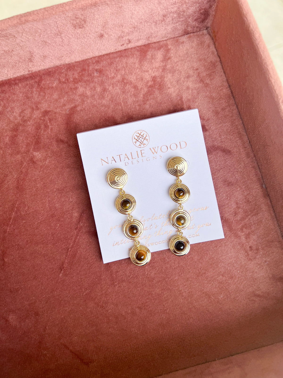 Strata Linear Earrings in Tortoiseshell