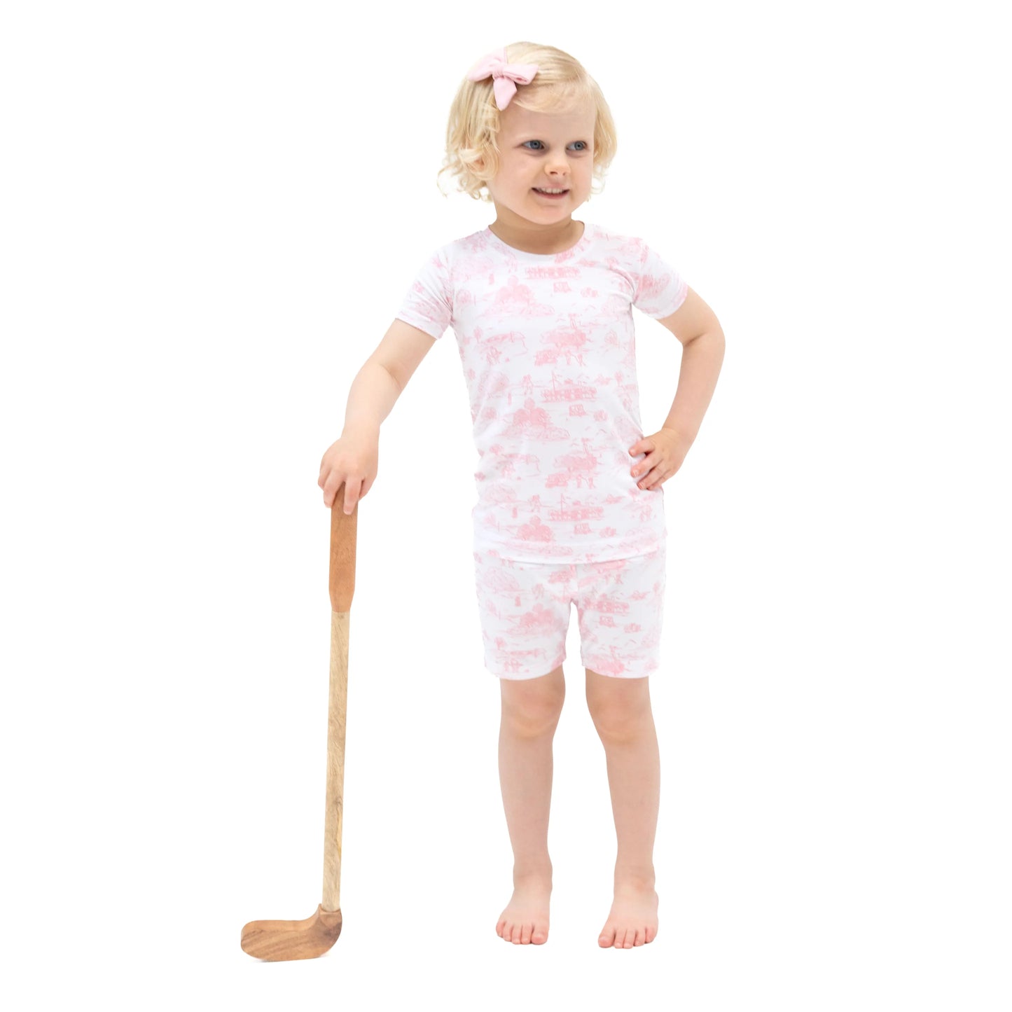 Golf Toile Pink | Loungewear Short Set