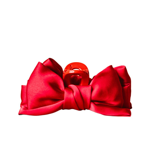 Mini Satin Bow Claw Clip