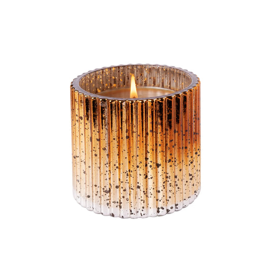 Cinnamon Cider - Plaid Ribbed Glass Candle - 9 oz